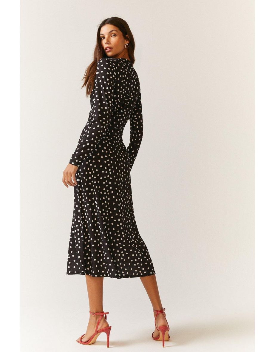 Printed Jersey Wrap Dress - 2