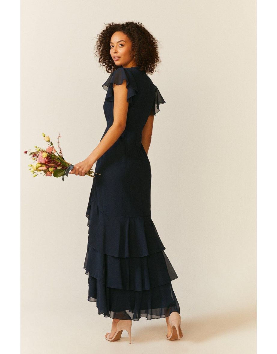 Tiered Hem Ruffle Maxi Dress - 2