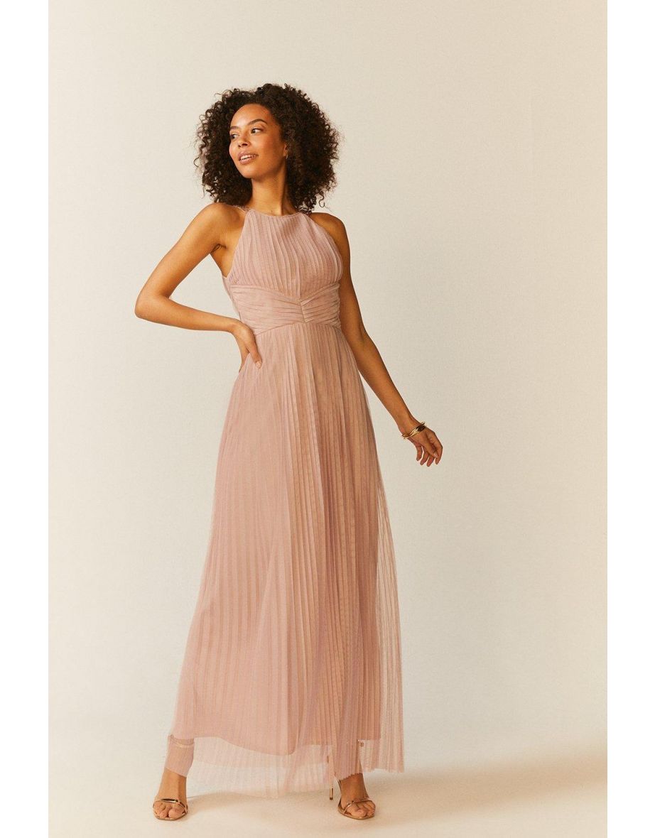 coast pleated maxi dress