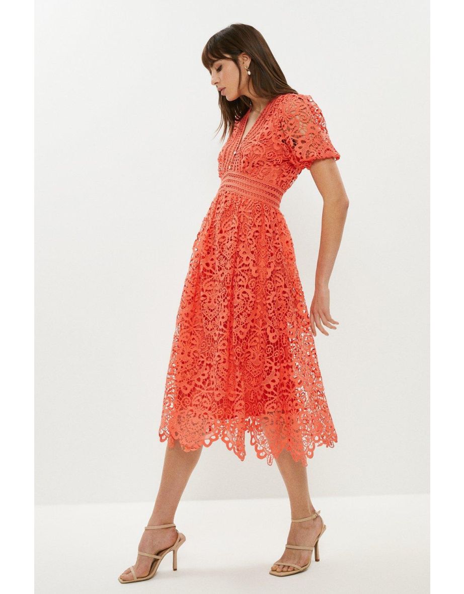 Lace v neck midi dress 2025