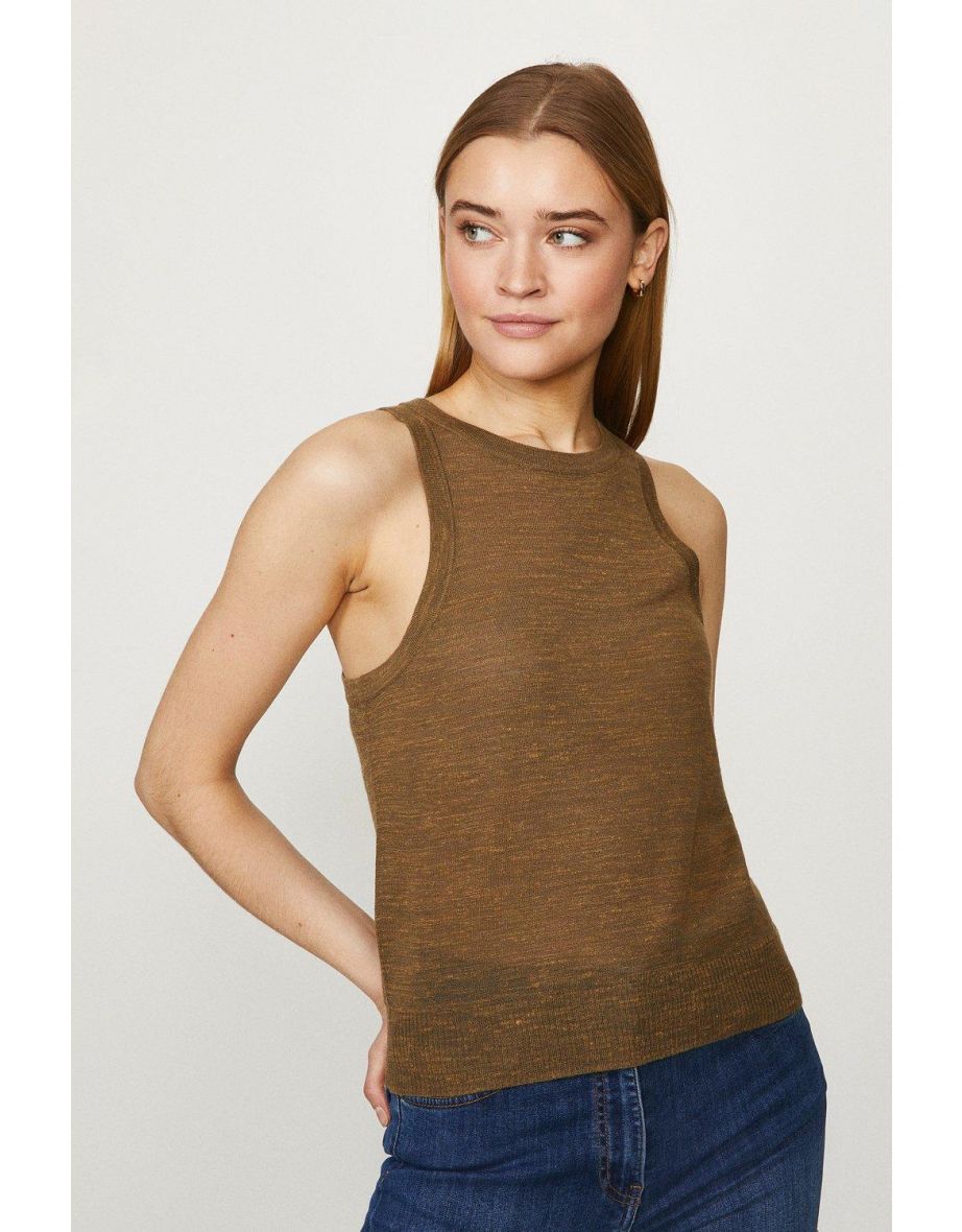 Knitted Crop Crew Tank