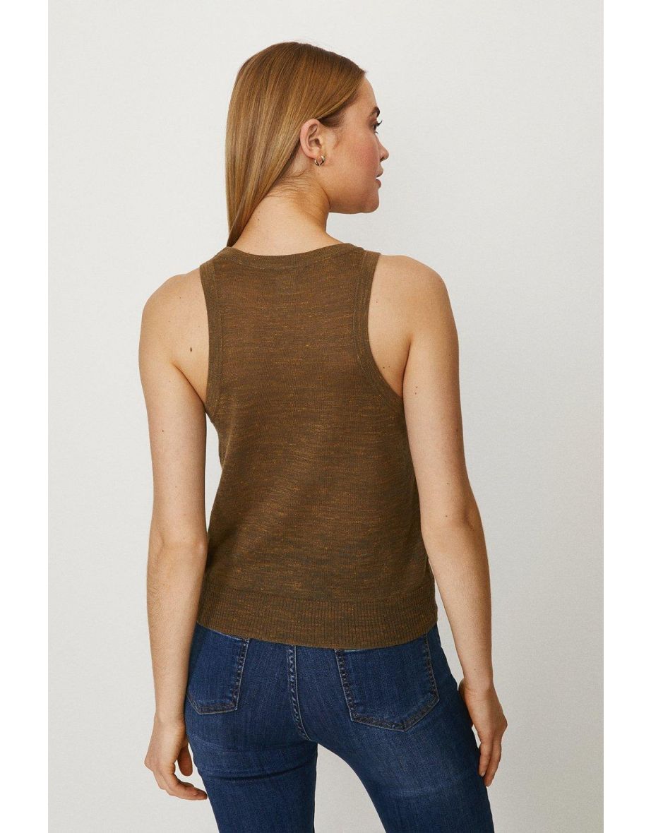 Knitted Crop Crew Tank - 2