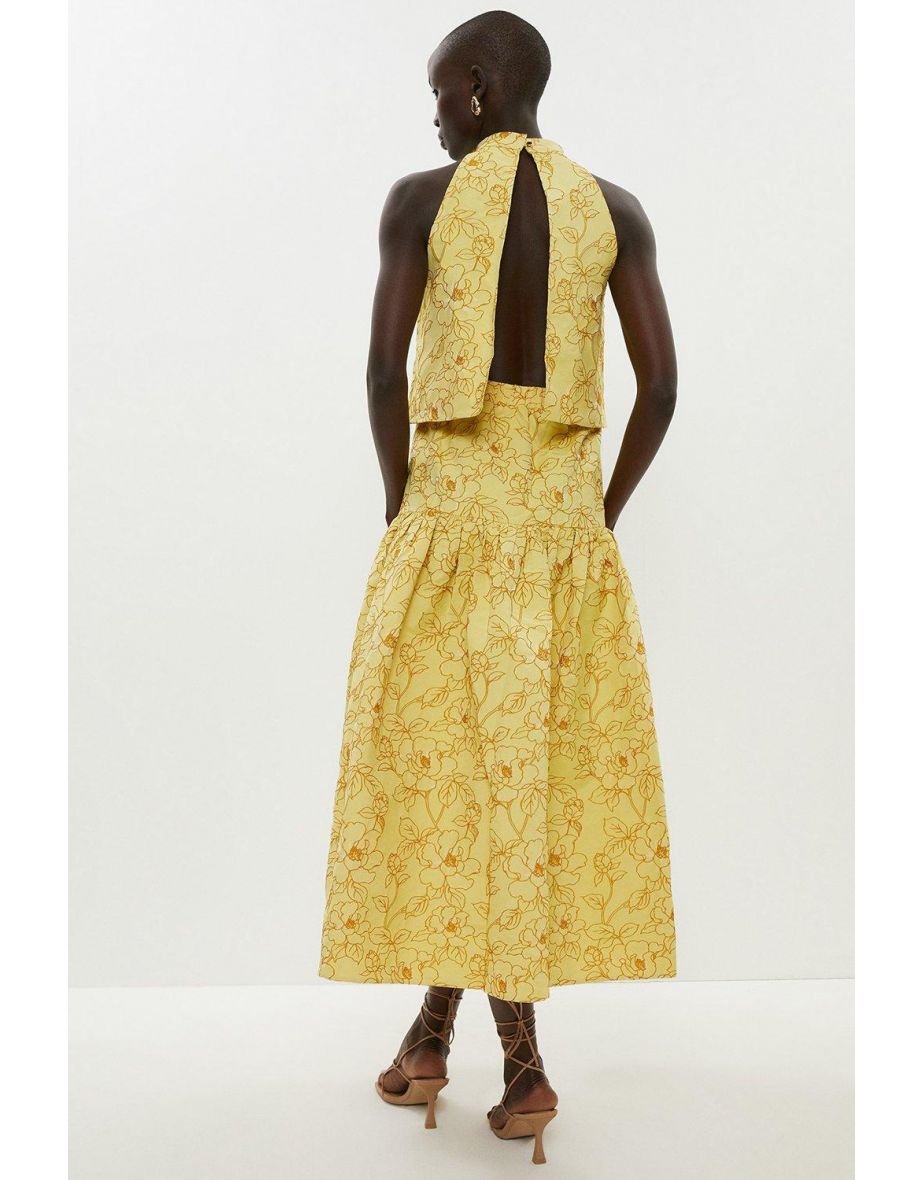 Elasticated Waist Jacquard Skirt - 2
