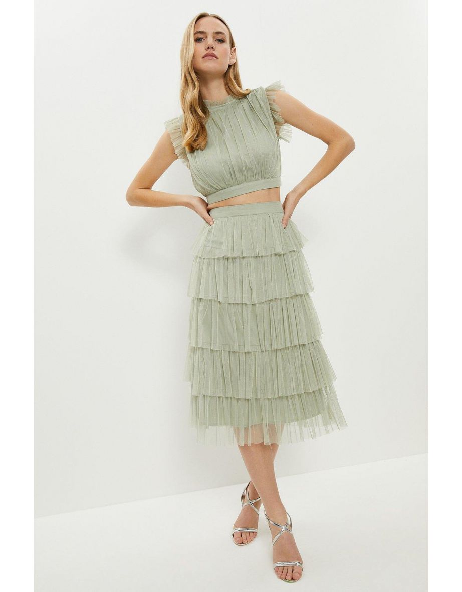 All Over Tiered Tulle Skirt