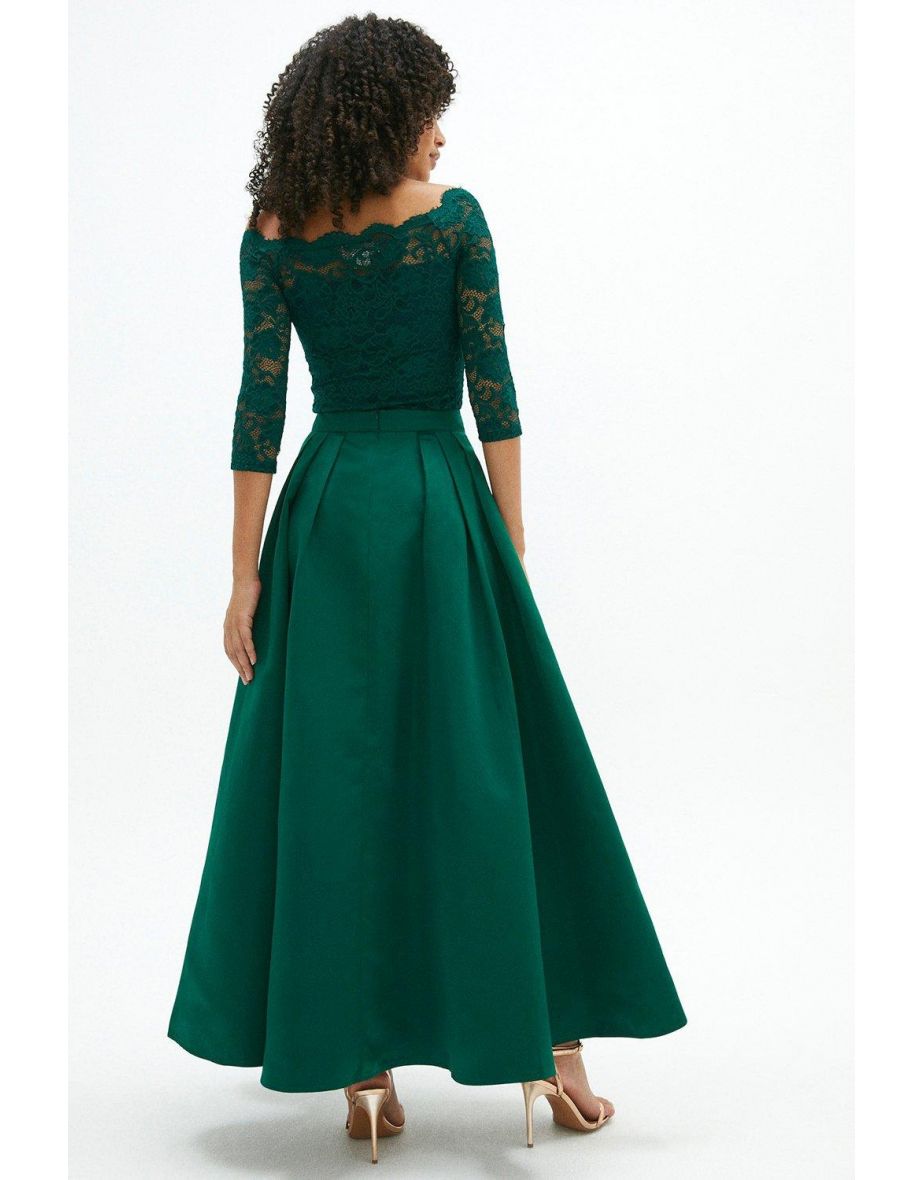 Structured Satin Maxi Skirt - 2
