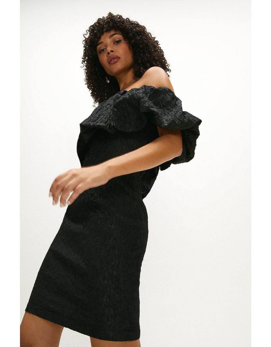 Coast black outlet ruffle dress