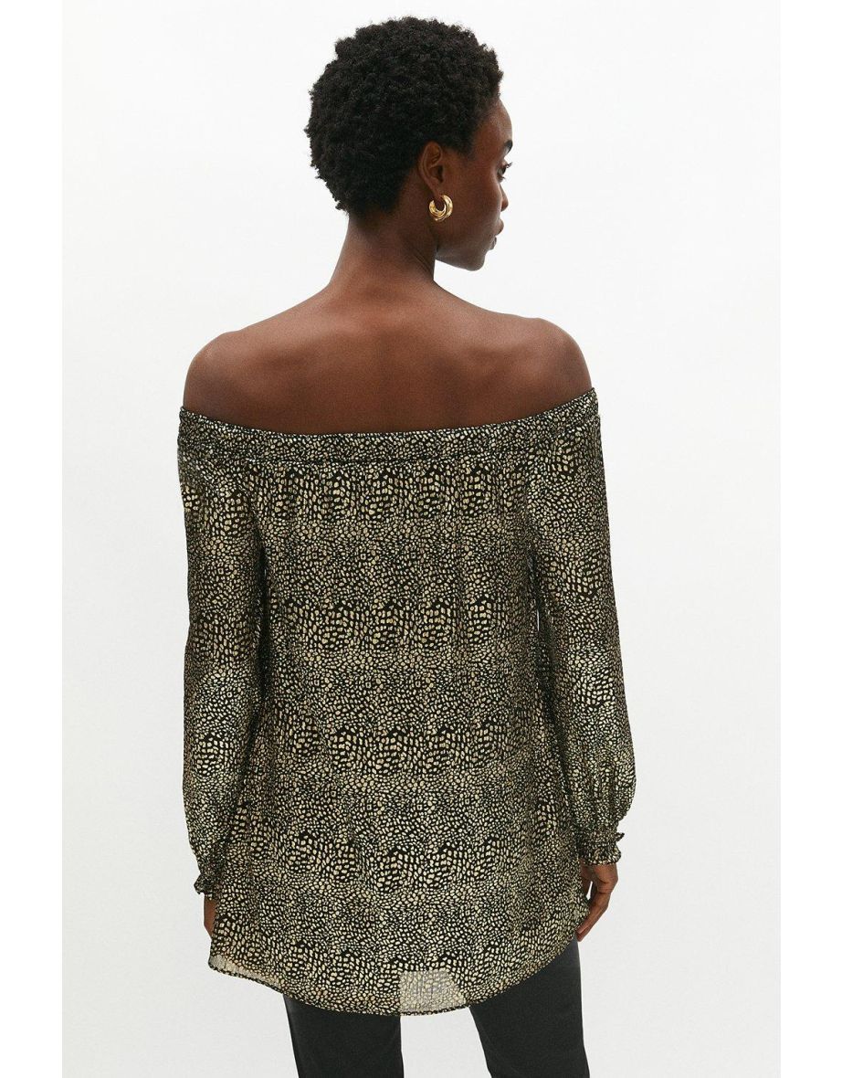 Metallic Bardot Top - 2