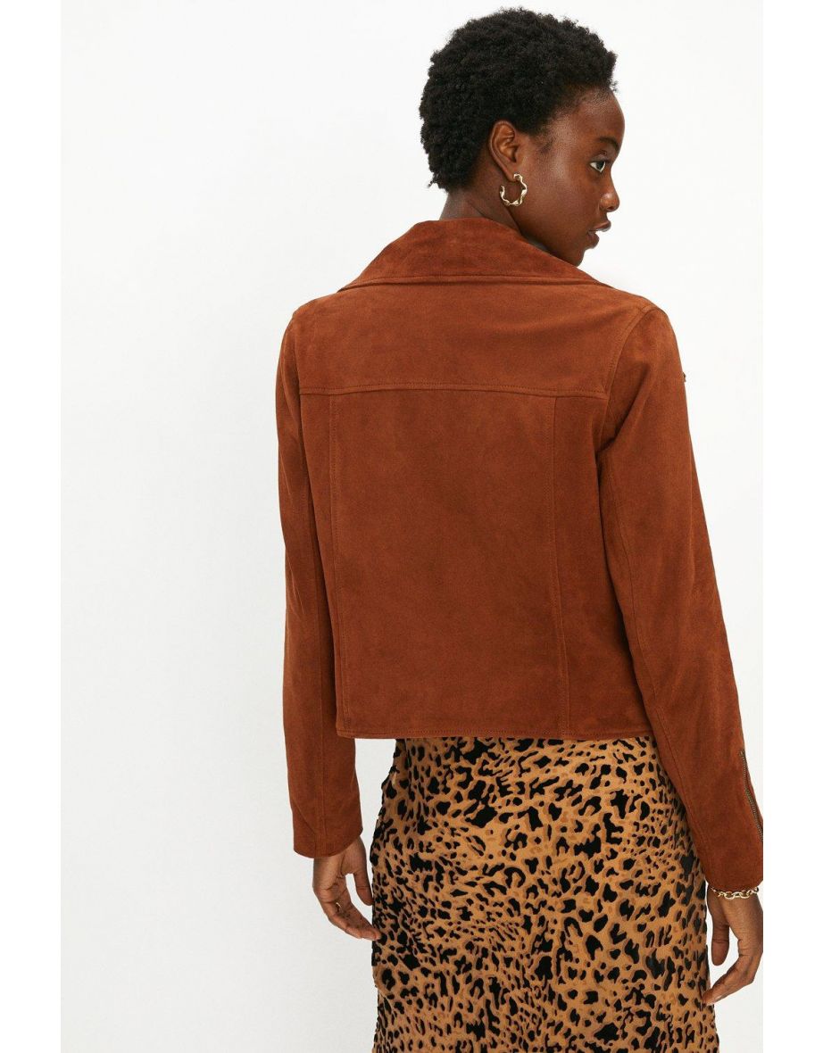 Premium Fitted Suede Biker Jacket - 2