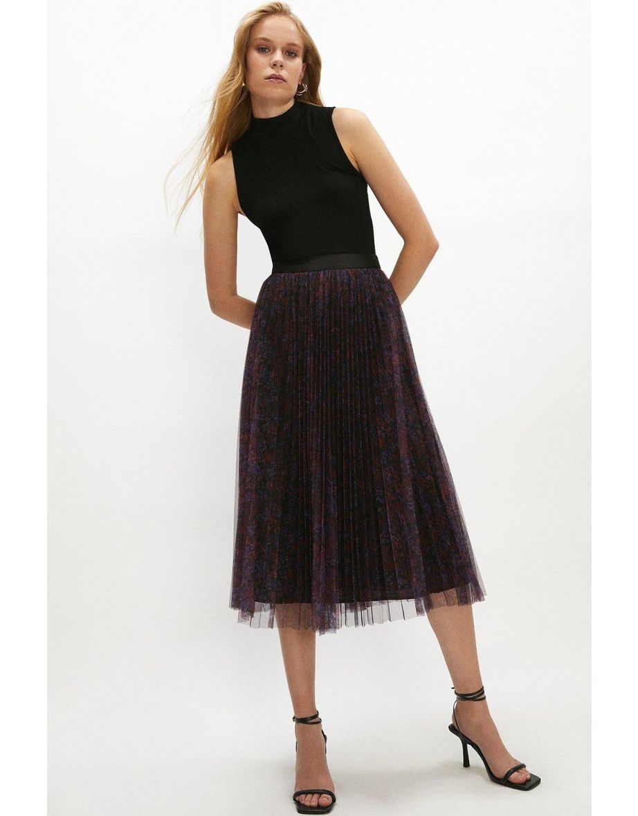 Pleated Midi Skirt