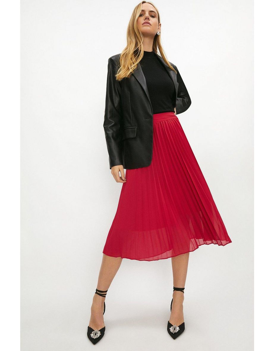 Pleated Midi Skirt