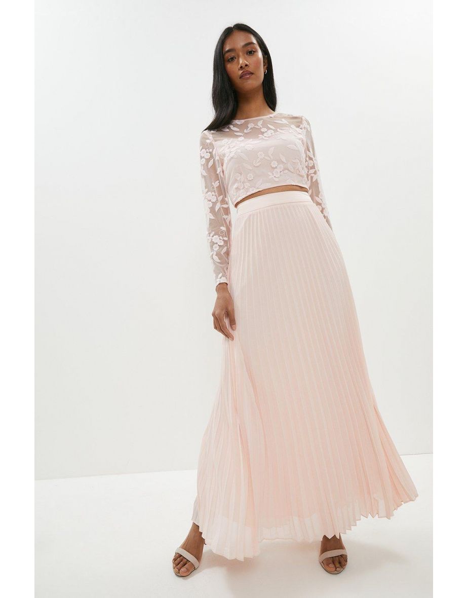 Pleated Maxi Skirt