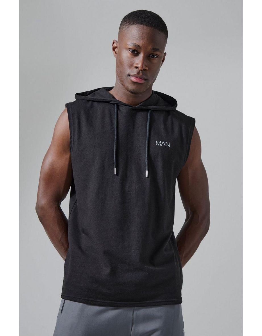 Active Gym Sleeveless Gym Hoodie - black