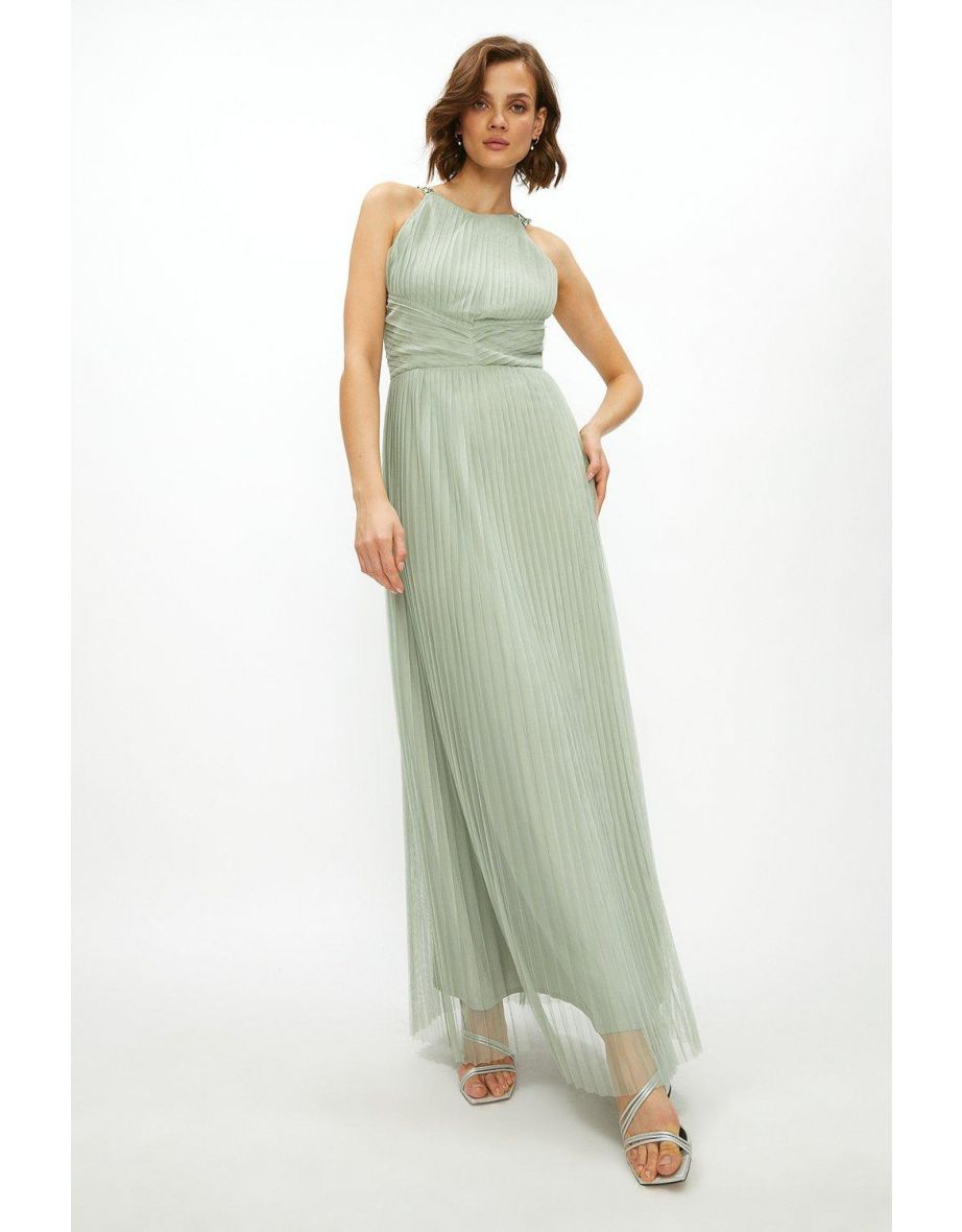 coast pleated maxi dress