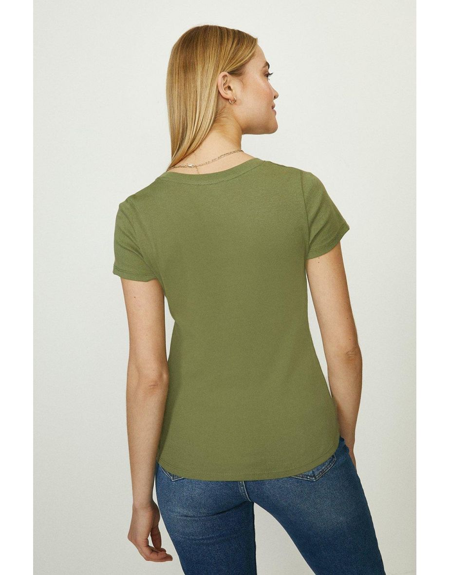 Organic Cotton Scoop Neck Short Sleeve Top - 2