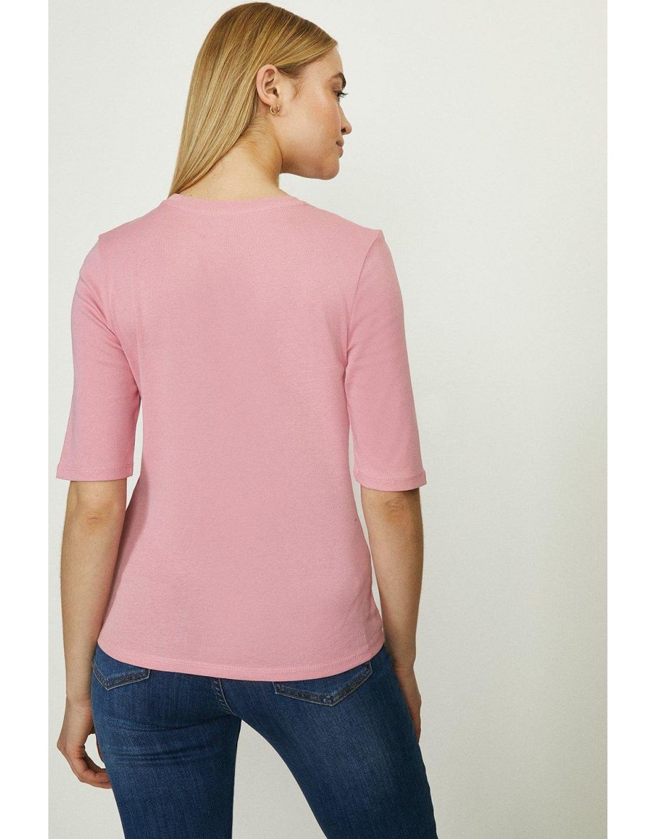Organic Cotton Crew Neck Half Sleeve Top - 2