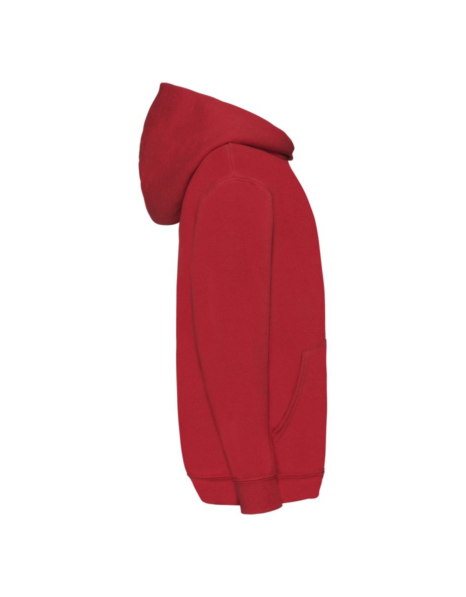 Fruit Of The Loom Childrens Unisex Hooded Sweatshirt / Hoodie - Red - 1
