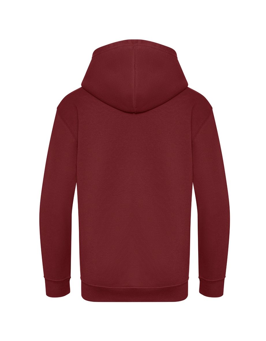 Awdis Childrens/Kids Organic Hoodie - Burgundy - 1