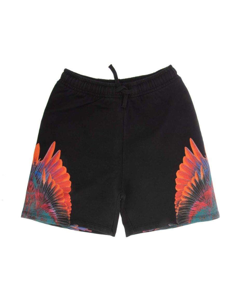 Boy's Marcelo Burlon Juniors Sunset Wings Relax Sweat Shorts in Black