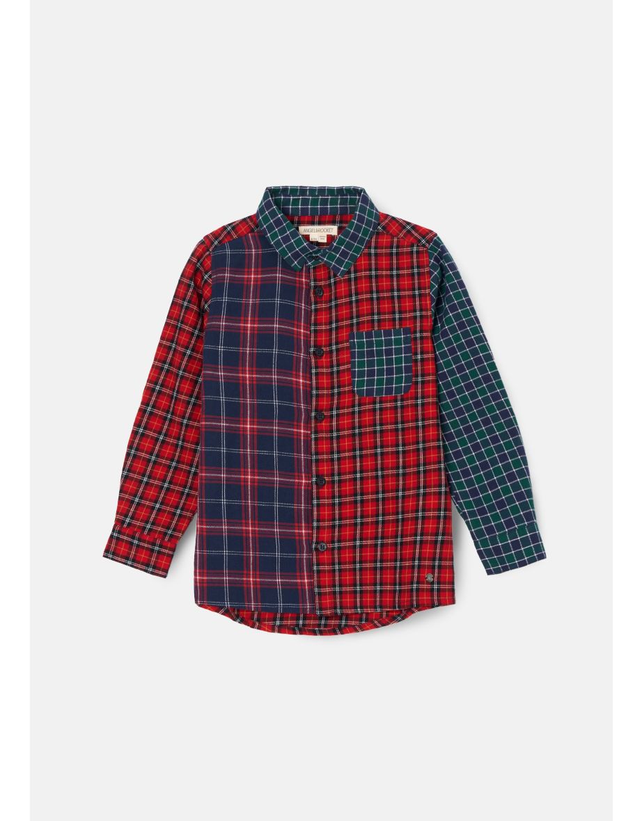 Lewis Red Mixed Check Shirt - 4