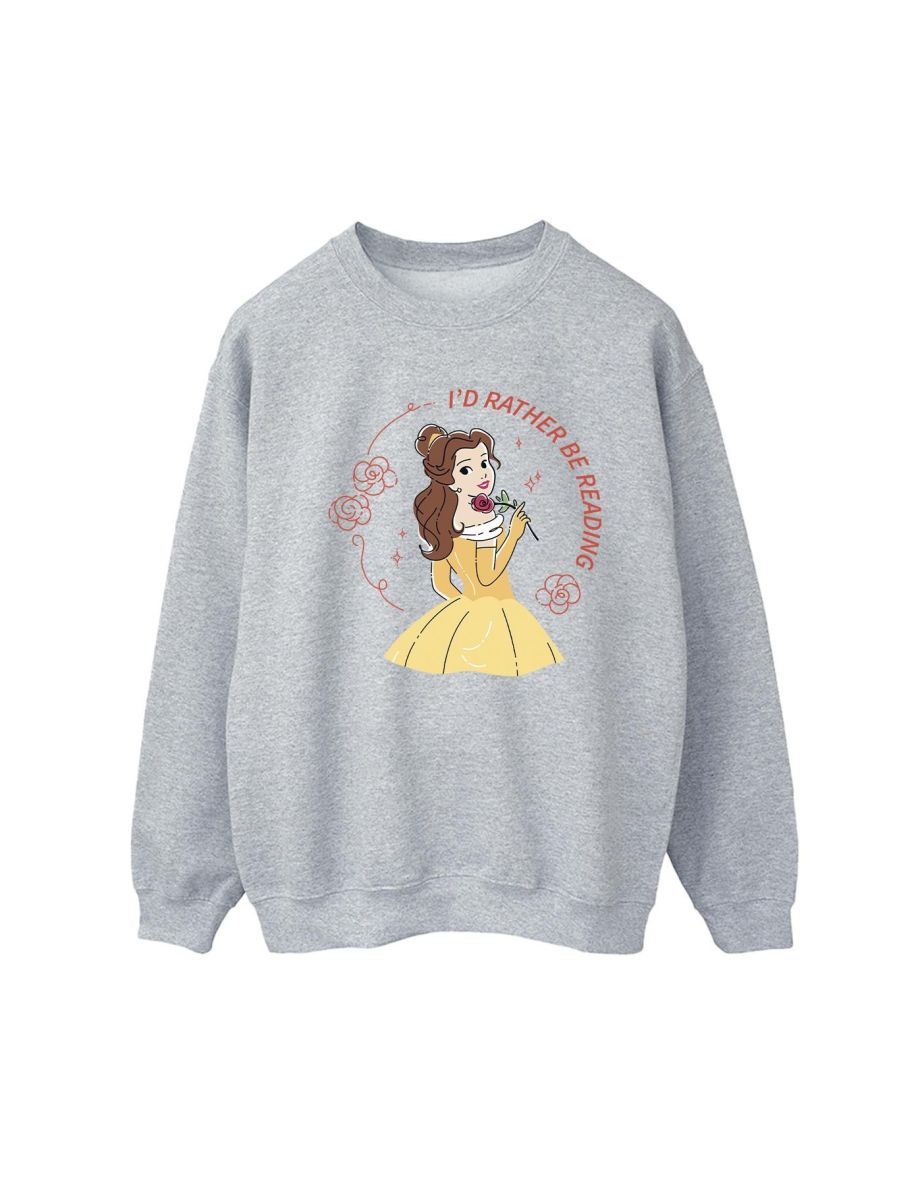 Disney Women's/Ladies Beauty And The Beast I´d Rather Be Reading Sweatshirt