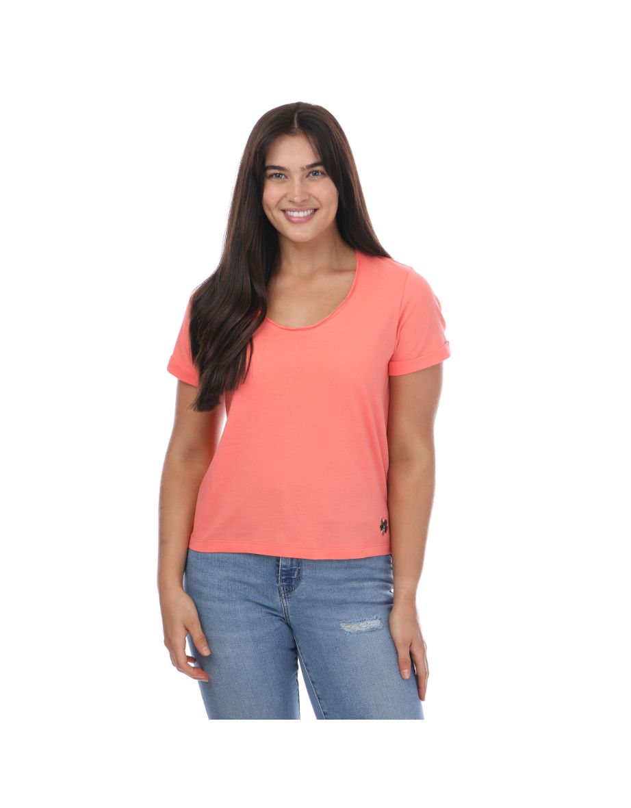 Women's Ted Baker Miarna V-Neck Easy Fit T-Shirt in Pink