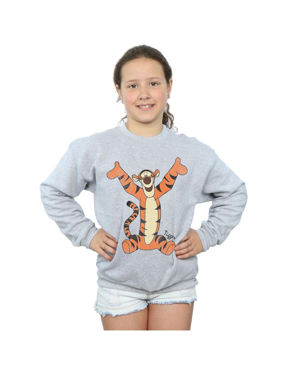 Winnie the Pooh Girls Classic Tigger Sweatshirt - Sports Grey - 2