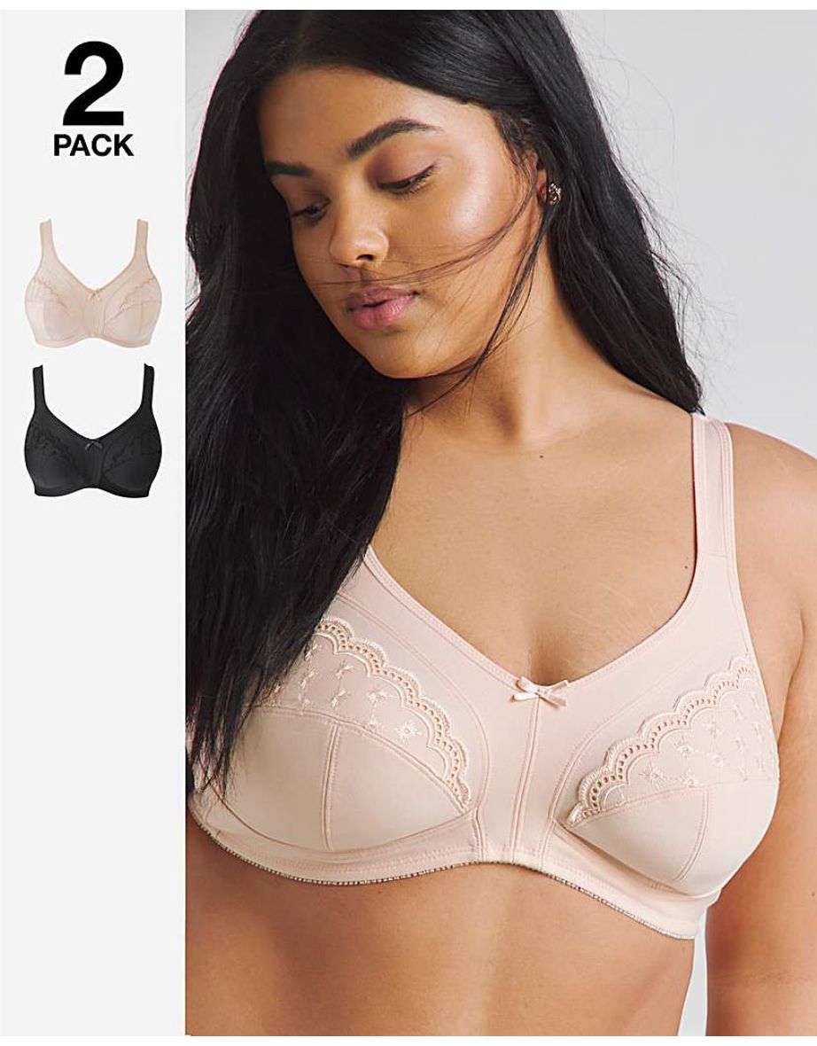 2 Pack Sally Minimiser Non Wired Bras