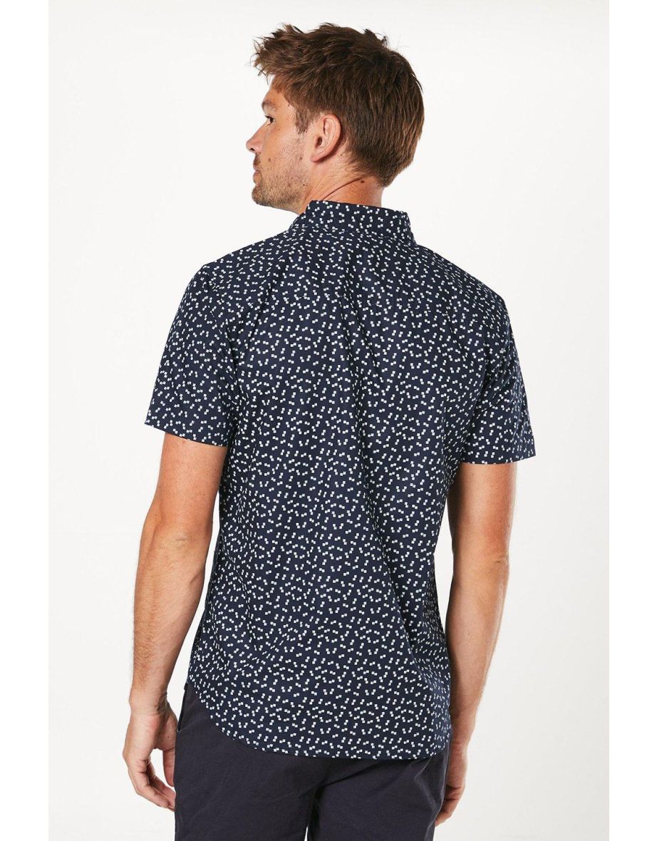 Box Geo Print Short Sleeve Shirt - 2
