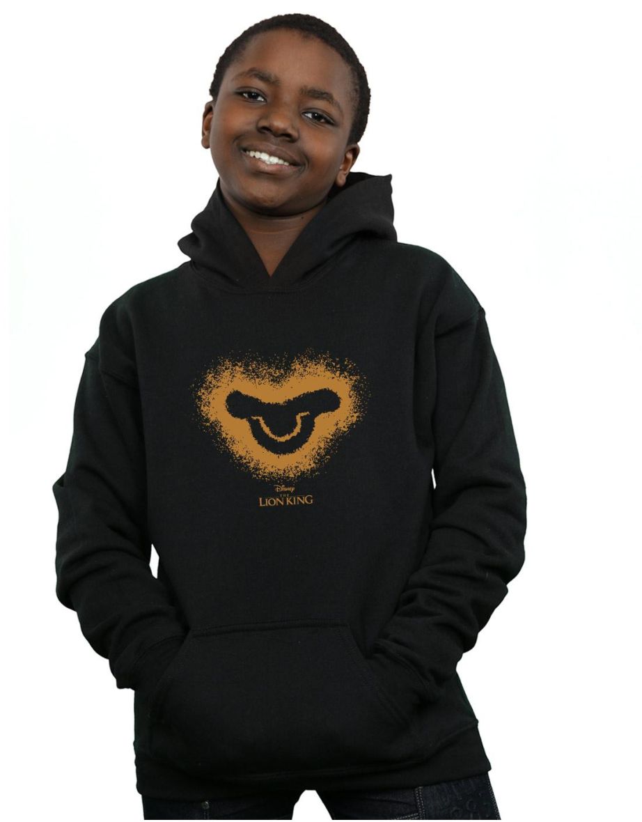 Disney Boys The Lion King Movie Simba Baby Face Hoodie - Black