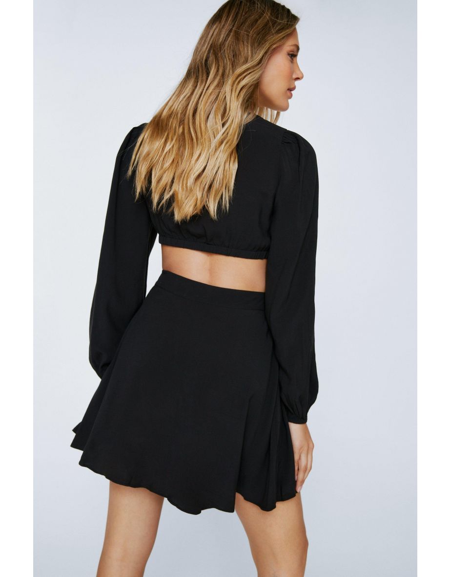 Cut Out Studded Mini Dress - 3