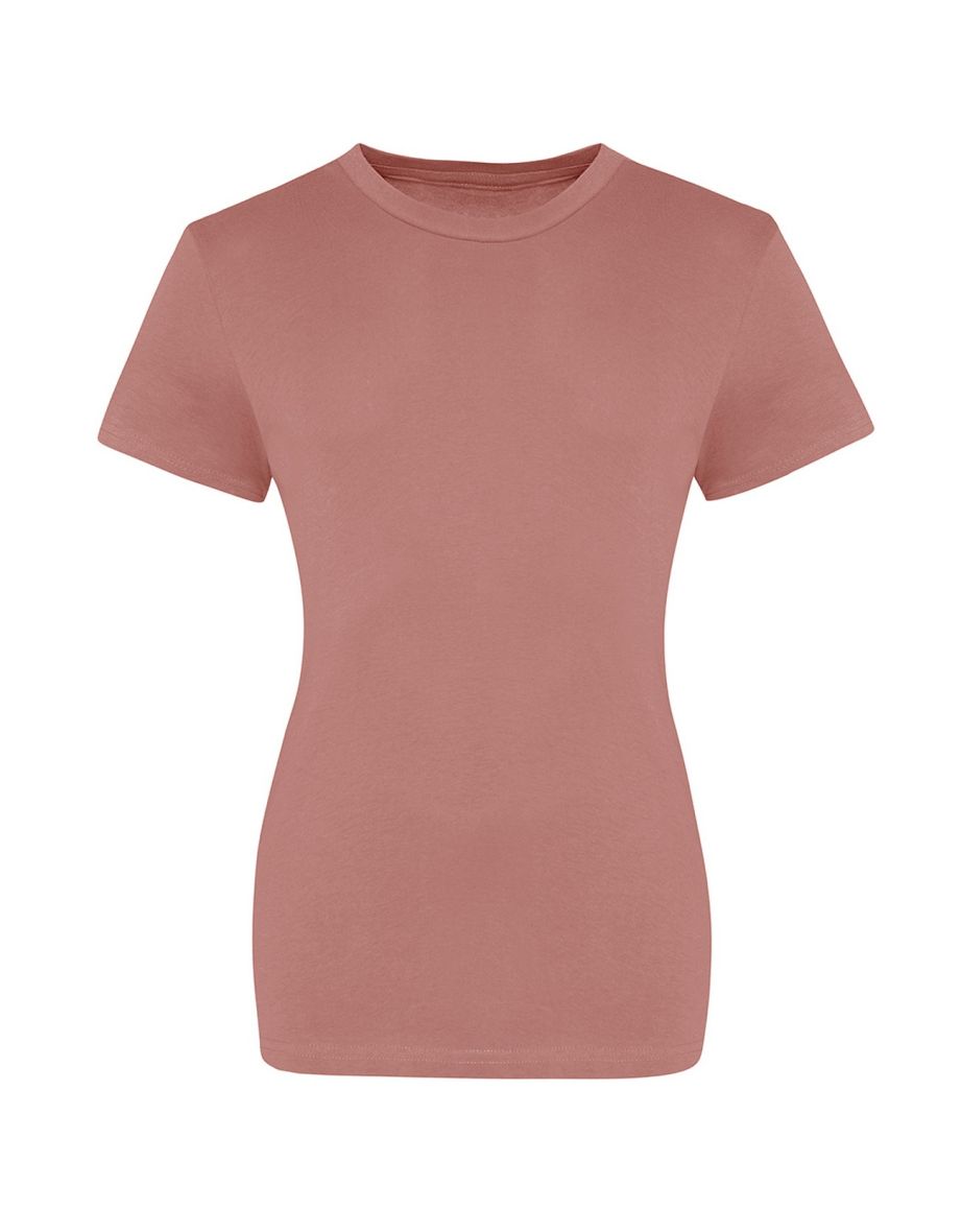 AWDis Just Ts Womens/Ladies The 100 Girlie T-Shirt - Dusty Pink