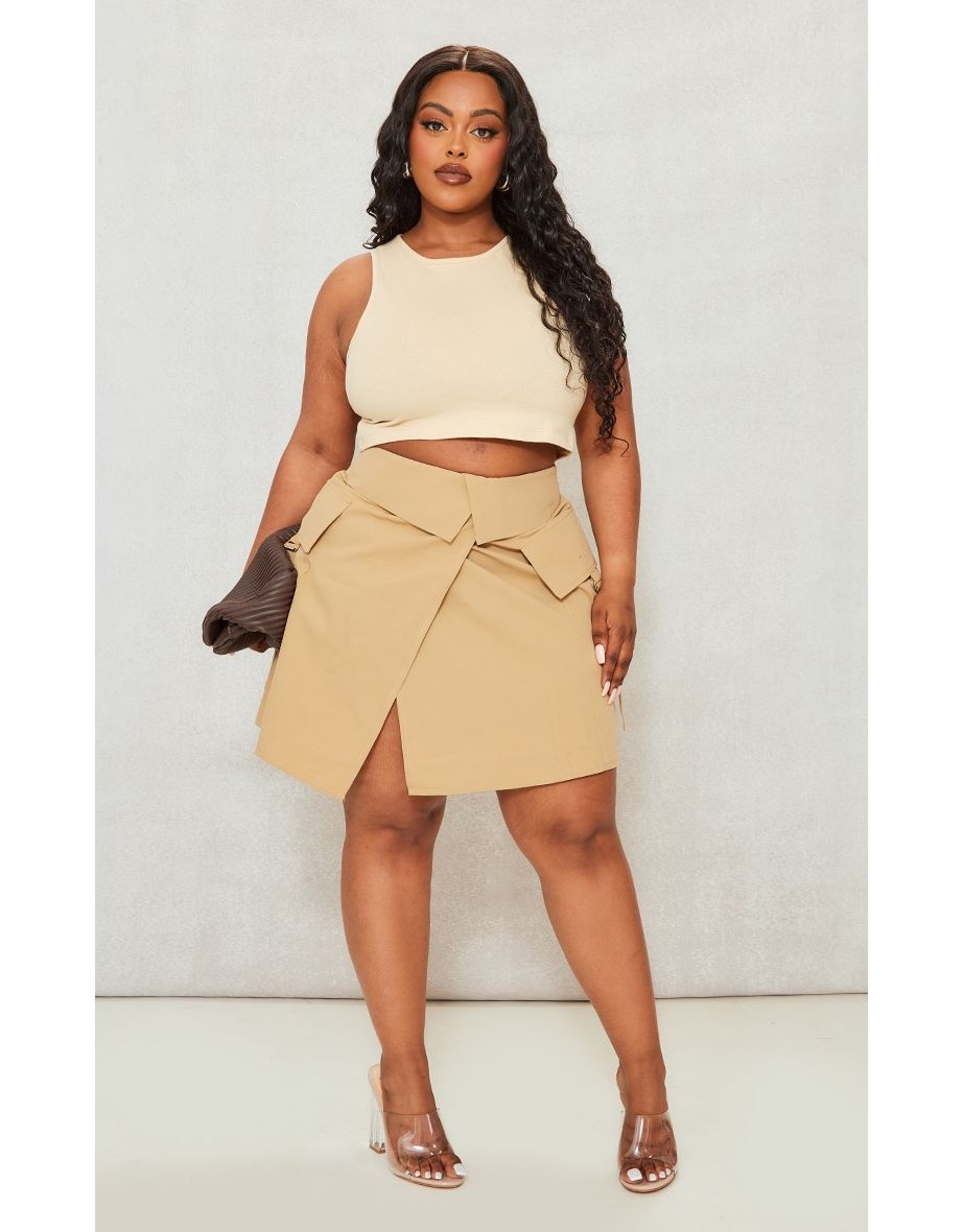 Plus size 2024 mini skirts yellow