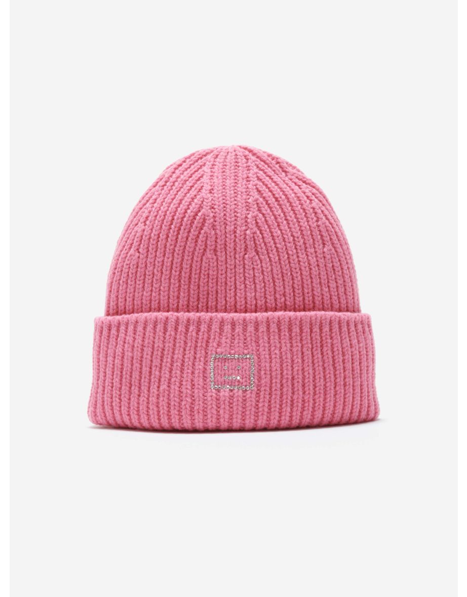 Kids Pansy Crystal Core Beanie in Pink