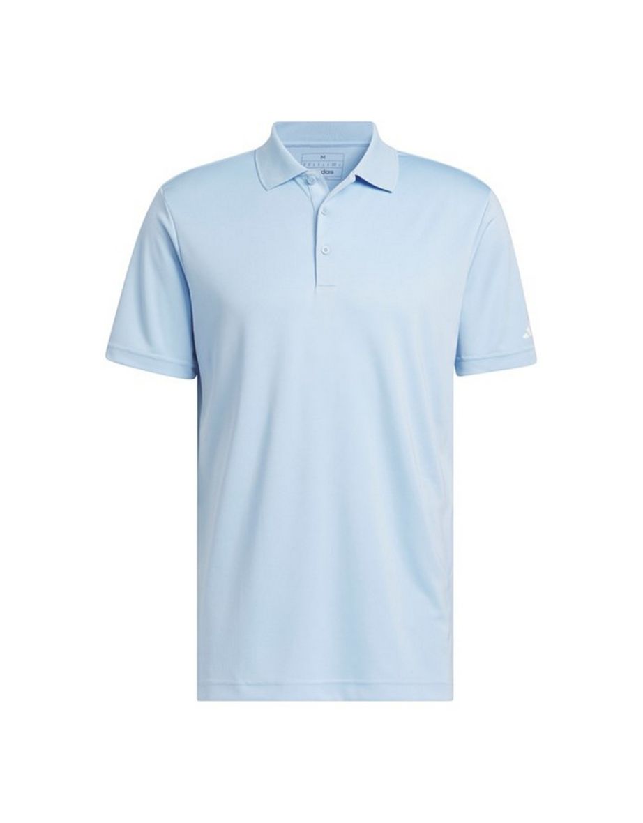 Adidas Clothing Mens Performance Polo Shirt - Clear Sky
