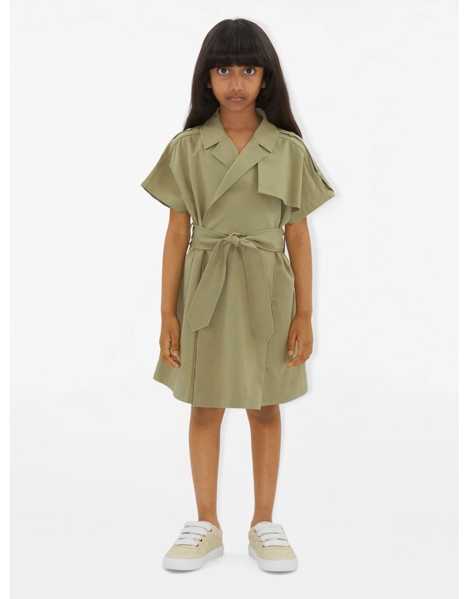 Burberry Girls Chloe Trench Dress in Green