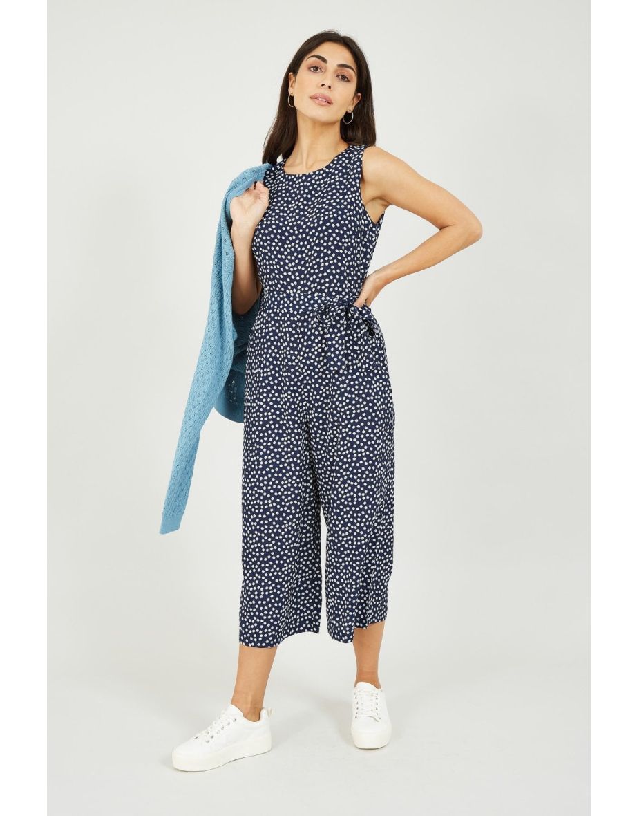 Navy culotte jumpsuit online