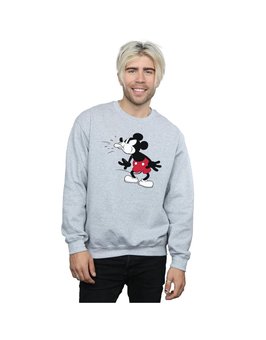Disney Mens Mickey Mouse Tongue Jumper - Sports Grey - 3