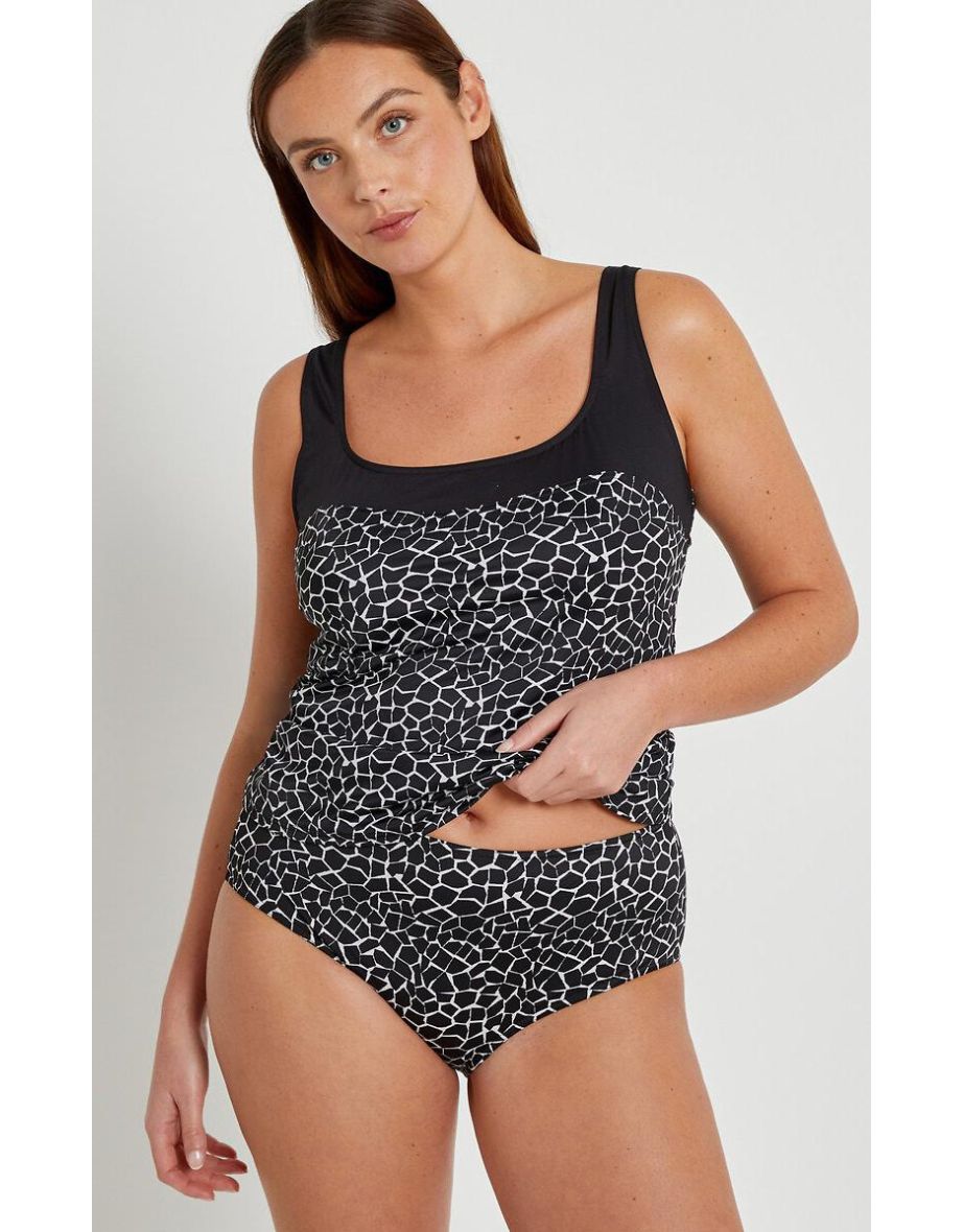 Animal Print Tankini Top