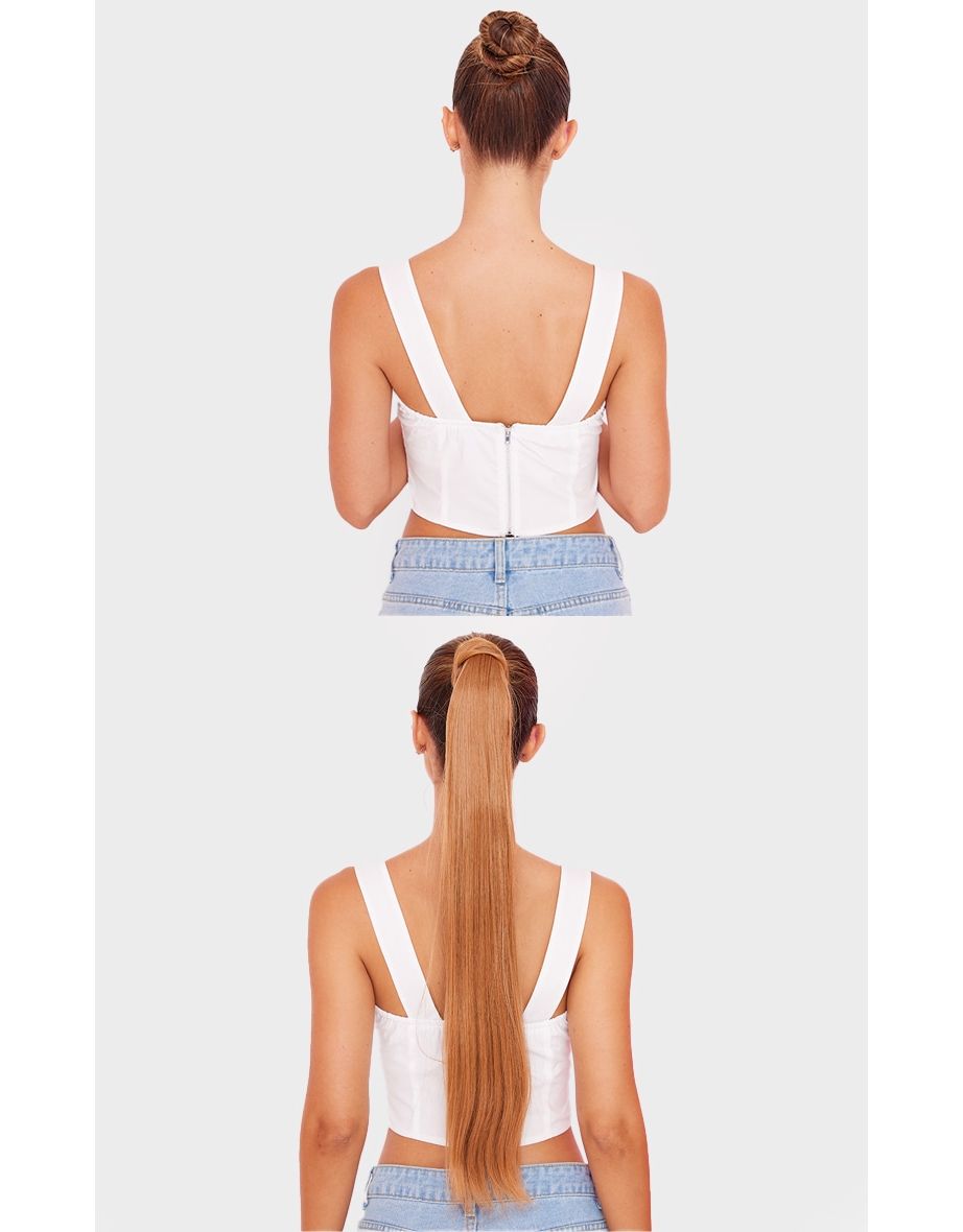 Hair Choice Extensions Power Pony 26 Inch Straight Amber - 3
