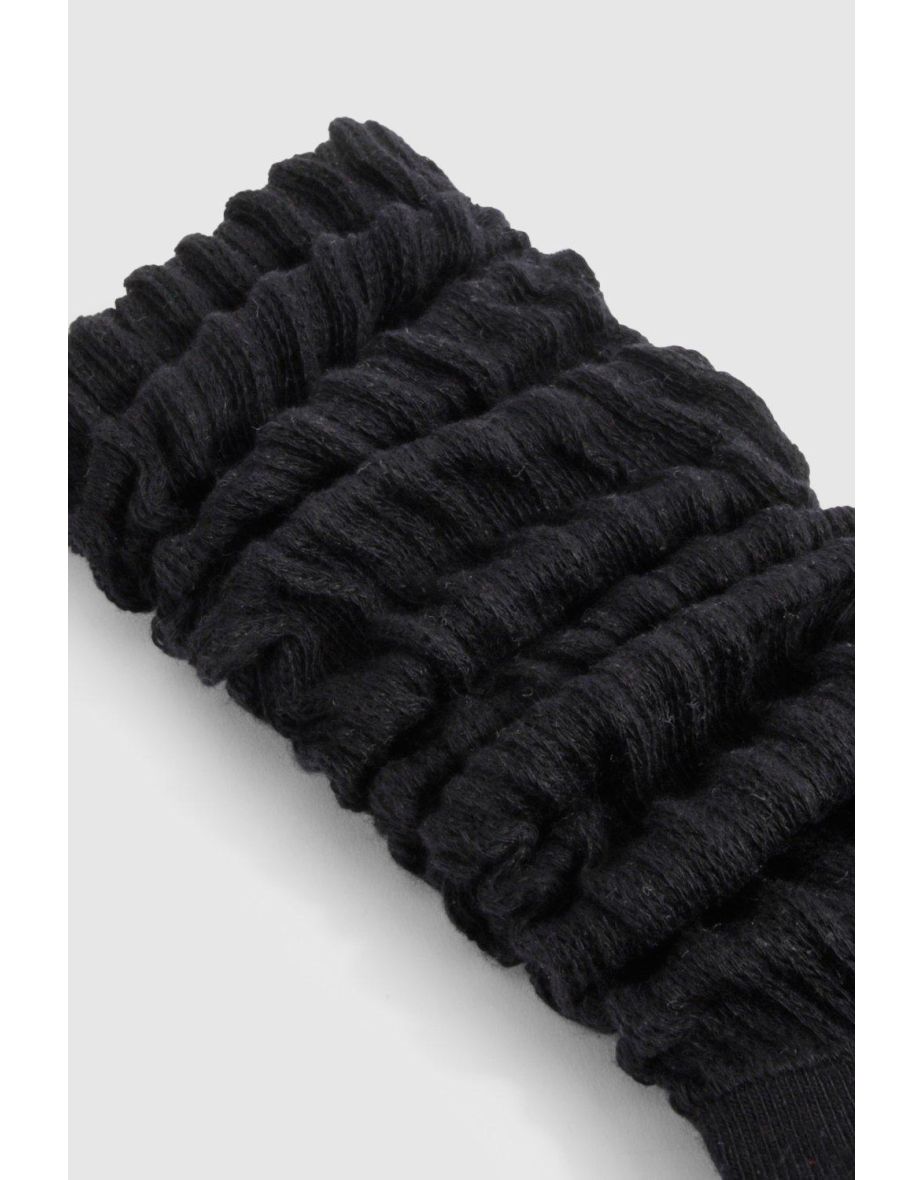 Black Knitted Slouchy Socks - black - 2