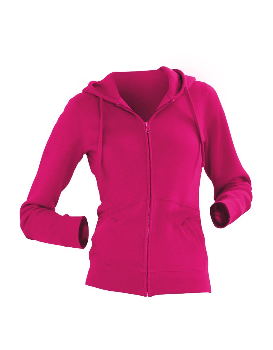 Russell Ladies Premium Authentic Zipped Hoodie (3-Layer Fabric) - Fuchsia - 1