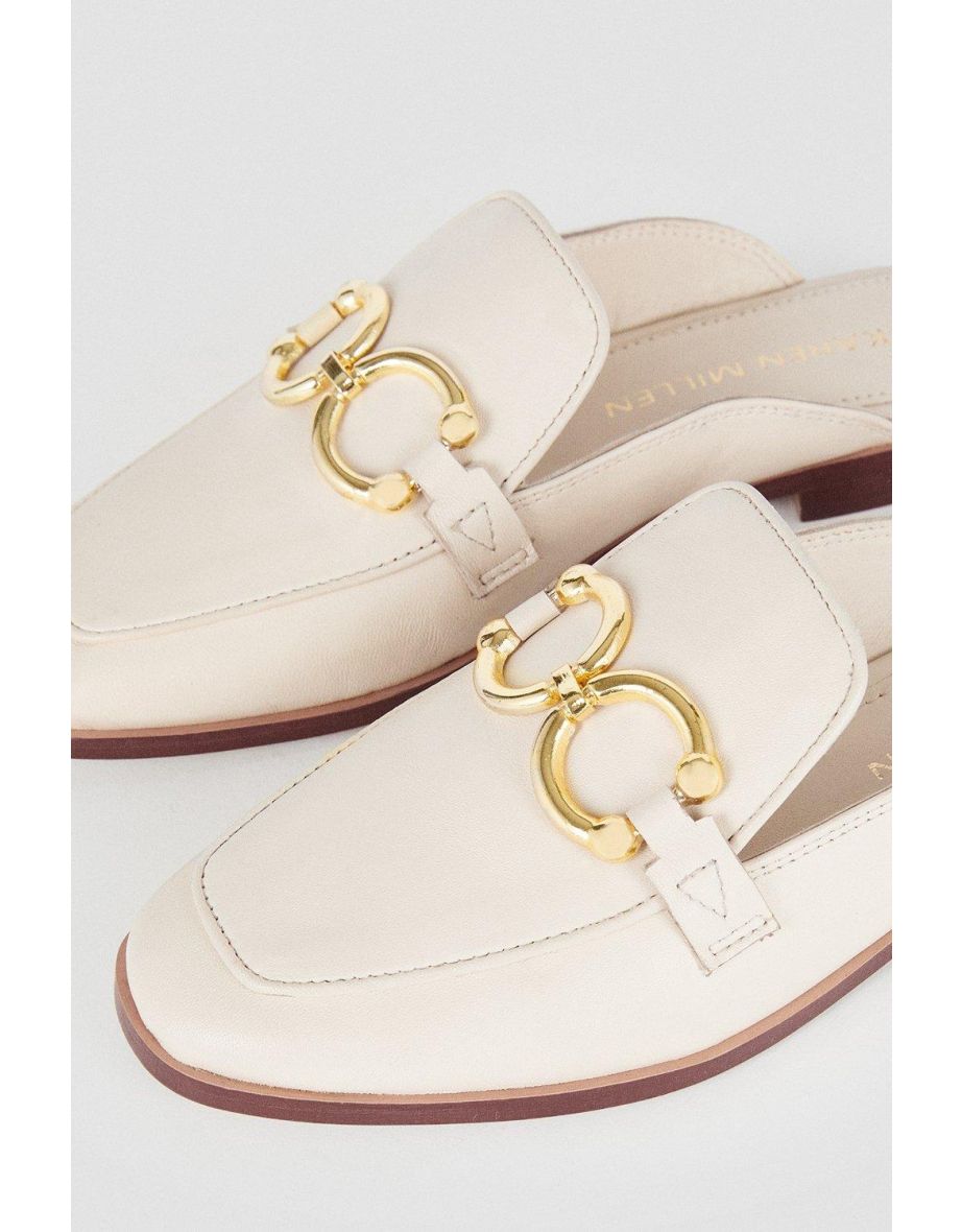 Leather Open Back Slip-on Loafer - 3
