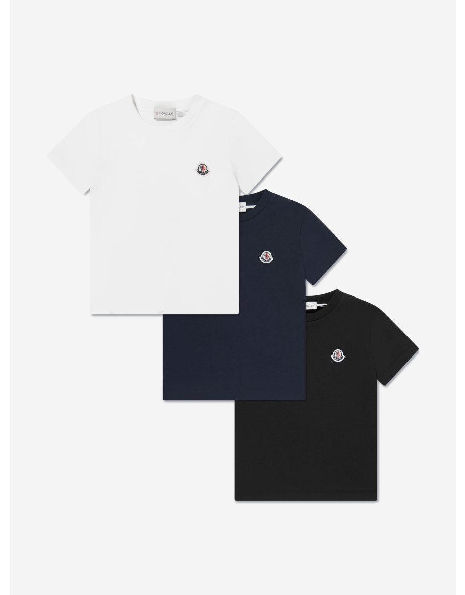Boys 3 Pack T-Shirt Set in Multicolour