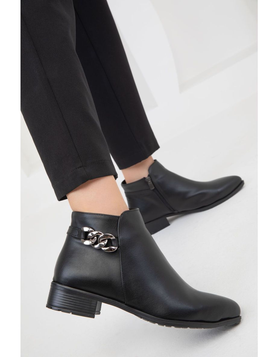 Black-Platinum Women's Boots & Bootie