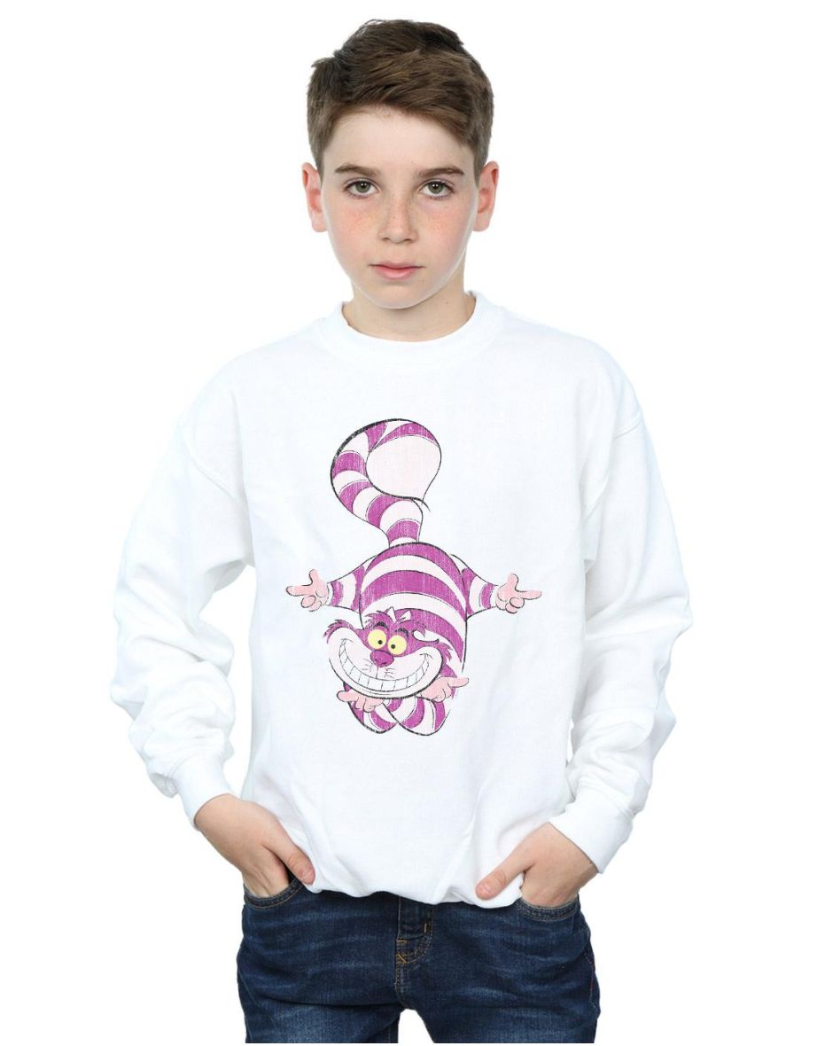 Disney Boys Alice In Wonderland Cheshire Cat Upside Down Sweatshirt