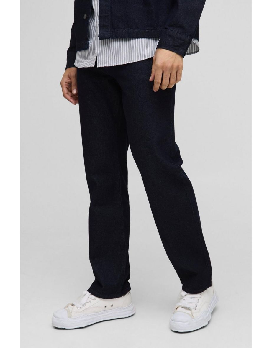 Straight Fit Smart Indigo Denim Jeans - dark indigo