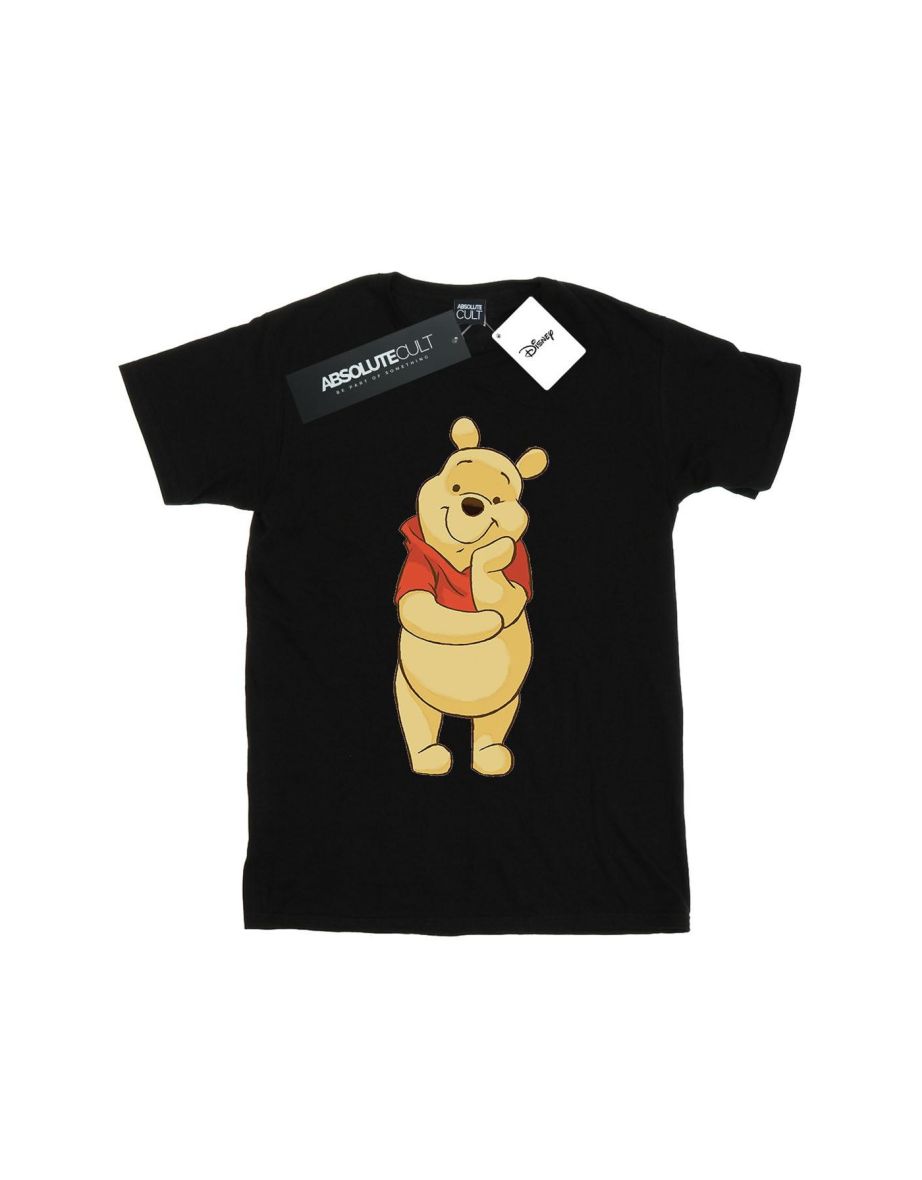 Disney Mens Winnie The Pooh Cute T-Shirt - Black