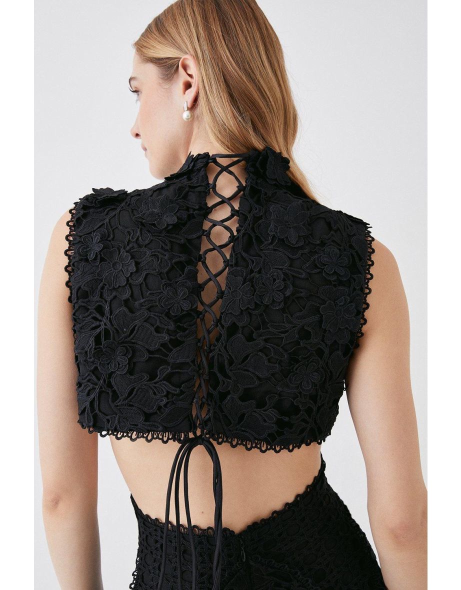 The Collector Applique Lace Midi Dress - 2