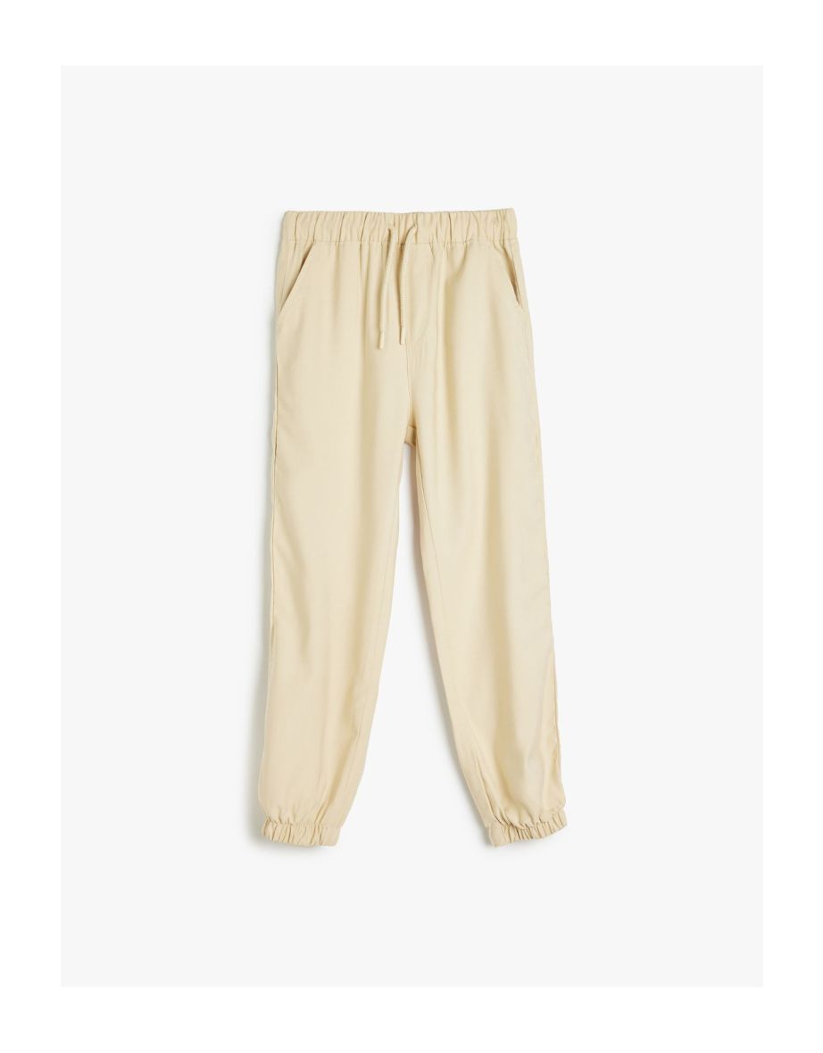 Jogger Pants Pocket Detailed Viscose Fabric