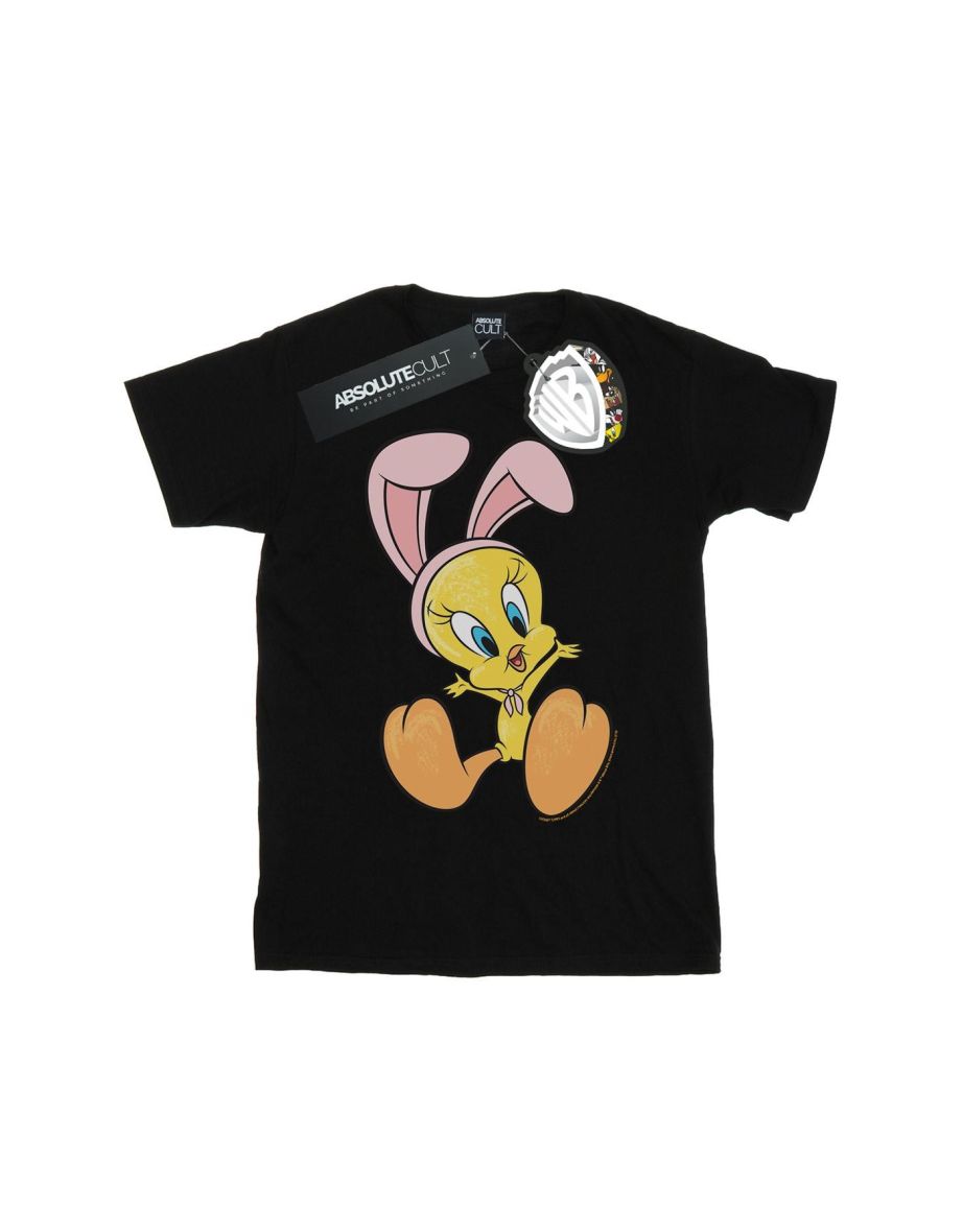 Looney Tunes Boys Tweety Pie Bunny Ears T-Shirt - Black
